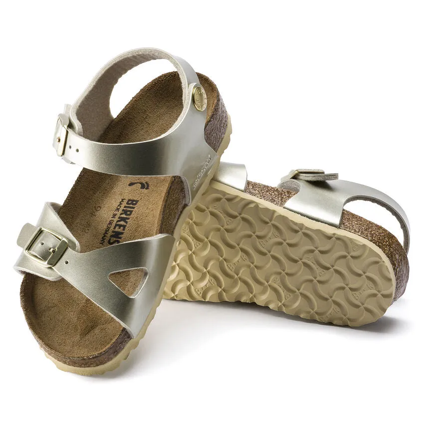 Birkenstock Girl's 'Rio' Electric Metallic Gold Sandals