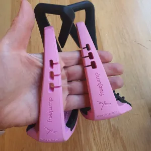 Free Jump black and pink Soft Up Lite stirrups