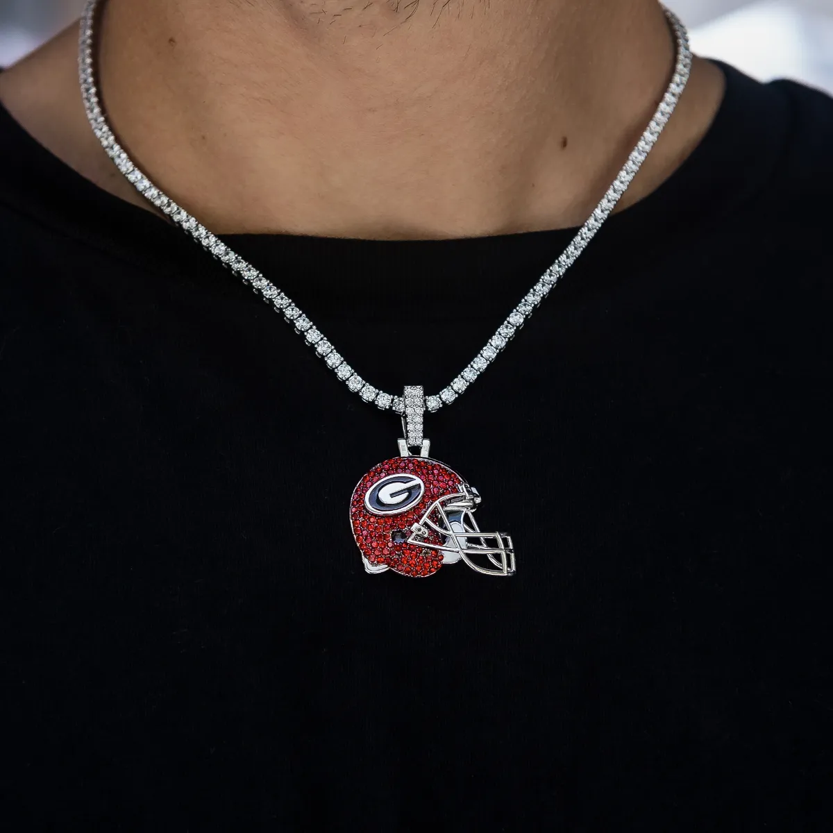 Georgia Bulldogs Football Helmet Pendant
