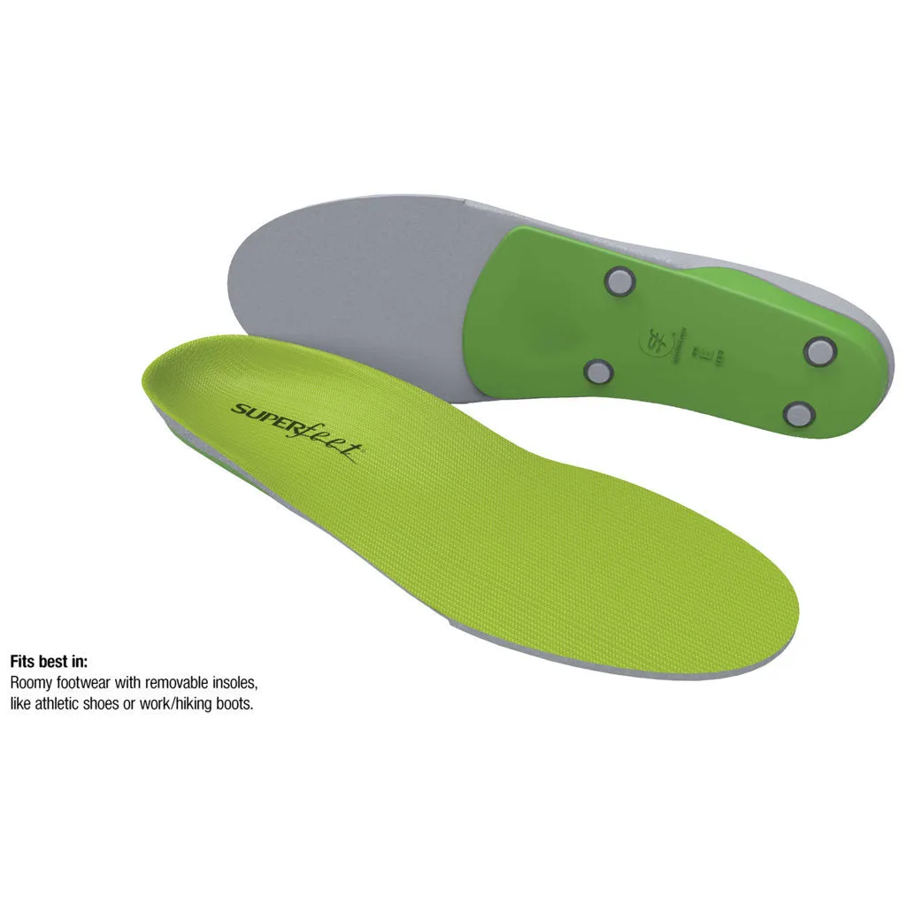 Green Textile Unisex Insoles