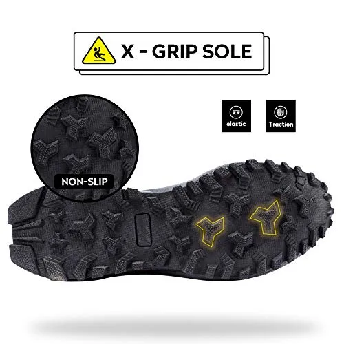 Kricely Men's Trail Running Shoes Casual Fashion Sneakers for Men Tennis Cross Training Shoe Outdoor Non-Slip Walking Footwear Grey