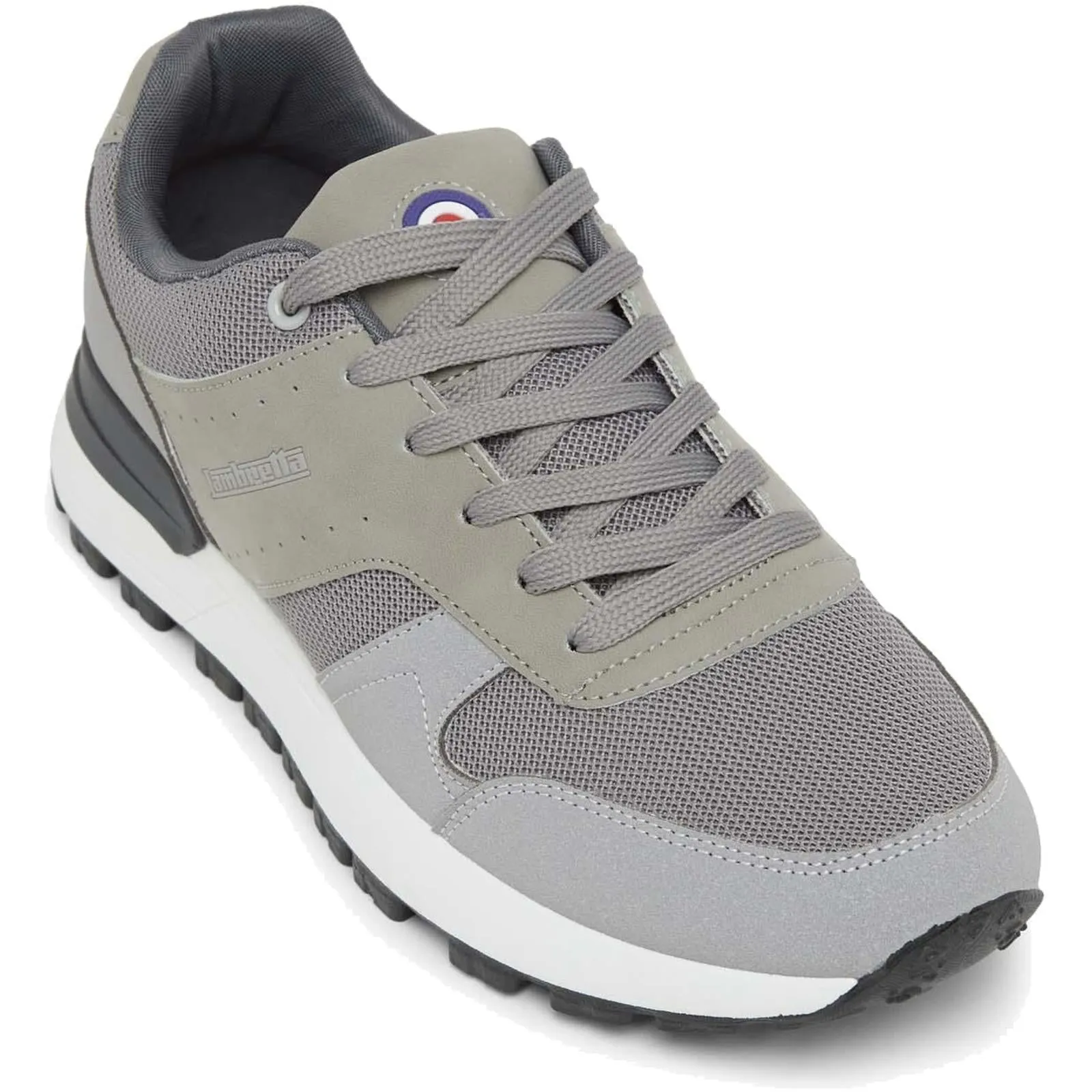 Lambretta Mens Echo 2 Lace Up Sporty Retro Trainers