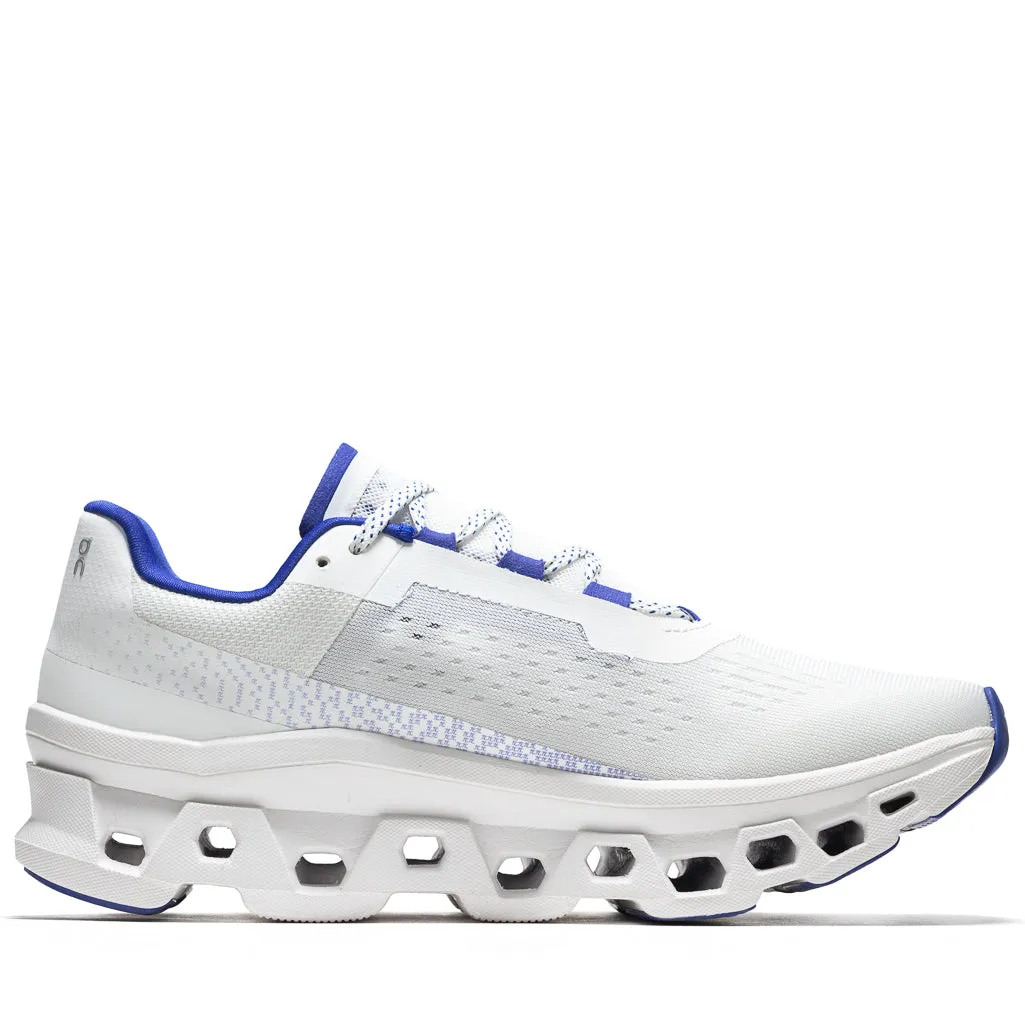 On Cloudmonster - White/Indigo