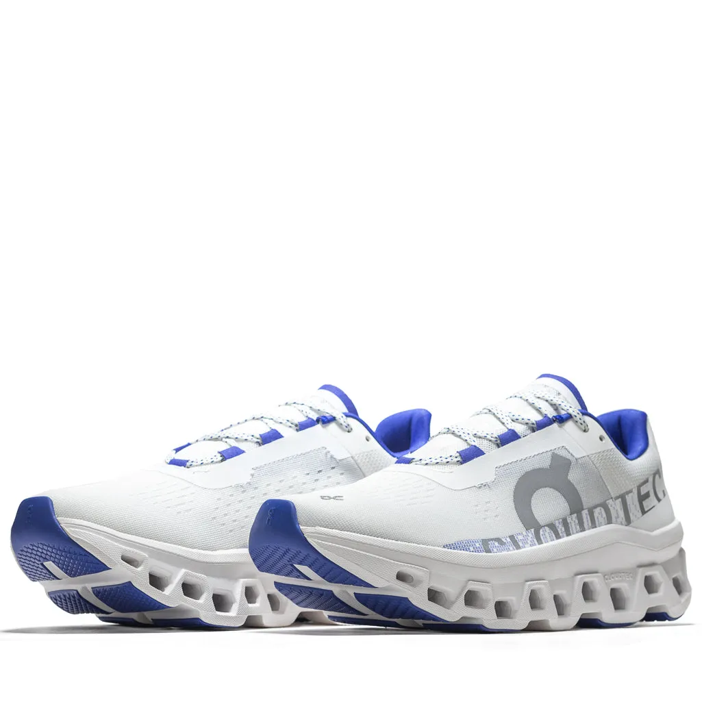 On Cloudmonster - White/Indigo