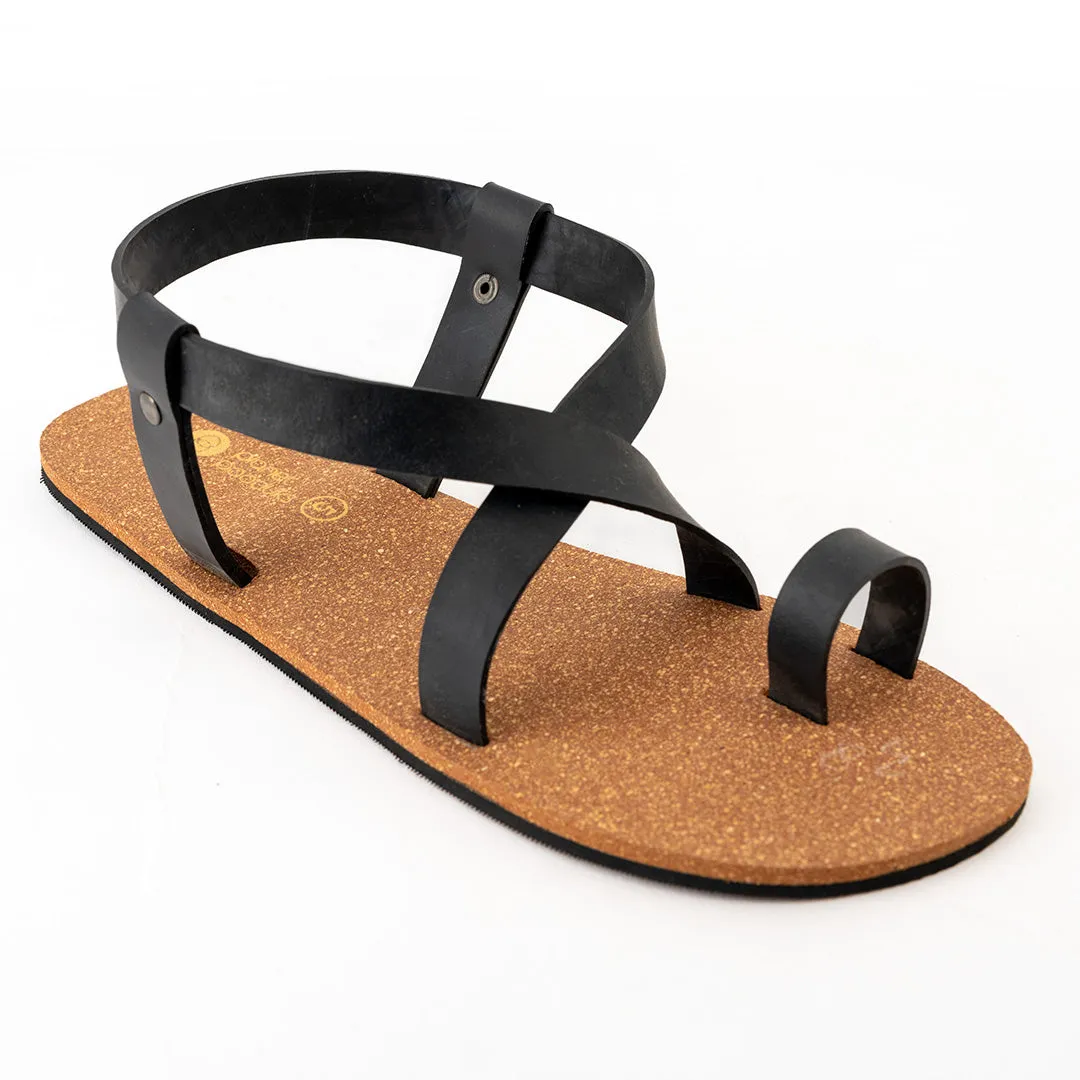 Paaduks Sko Slingback Brown Cork Sandals for Women