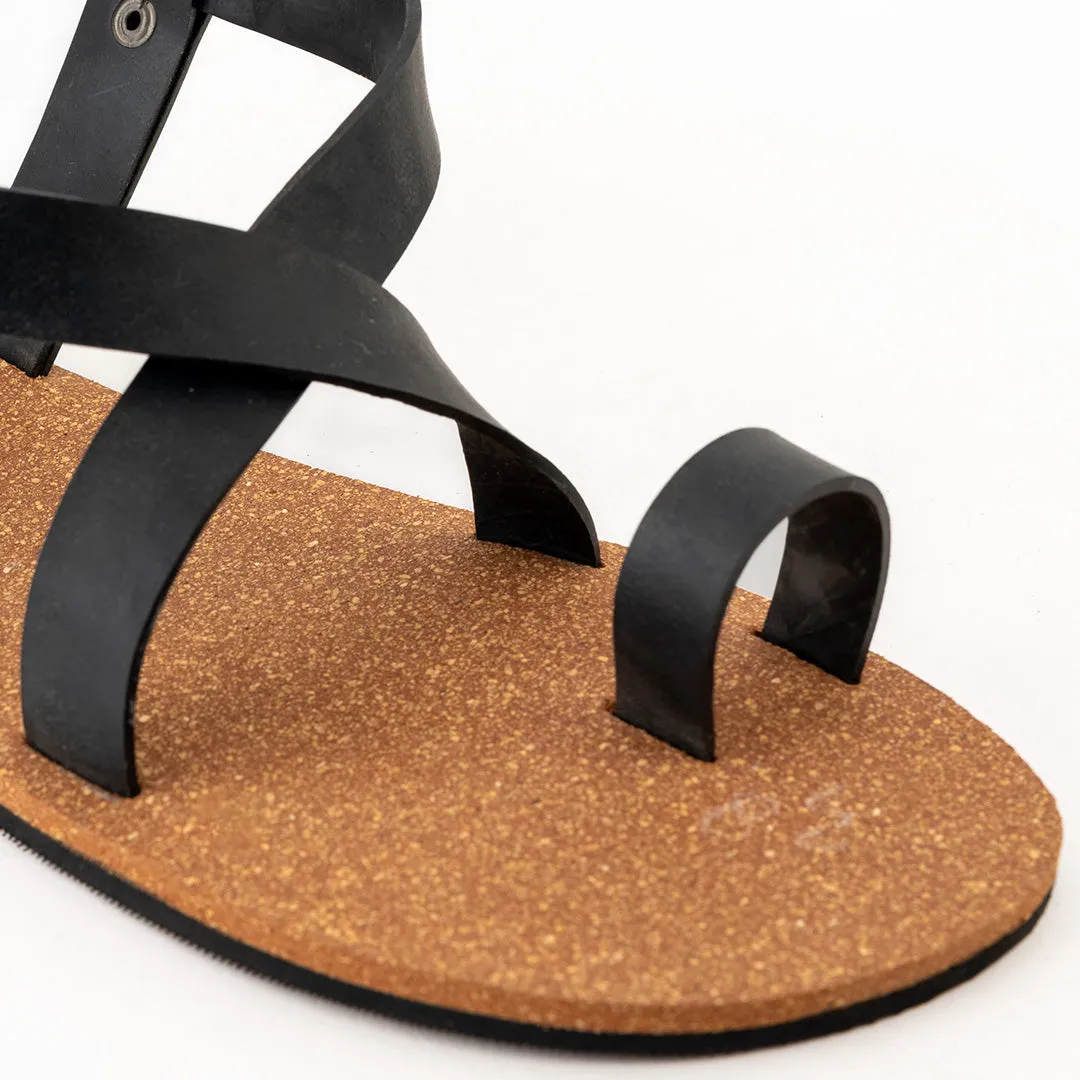 Paaduks Sko Slingback Brown Cork Sandals for Women