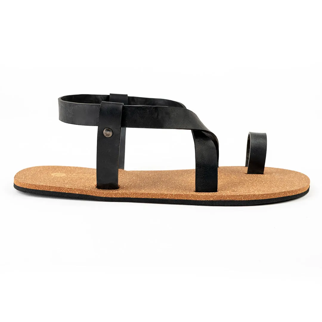 Paaduks Sko Slingback Brown Cork Sandals for Women