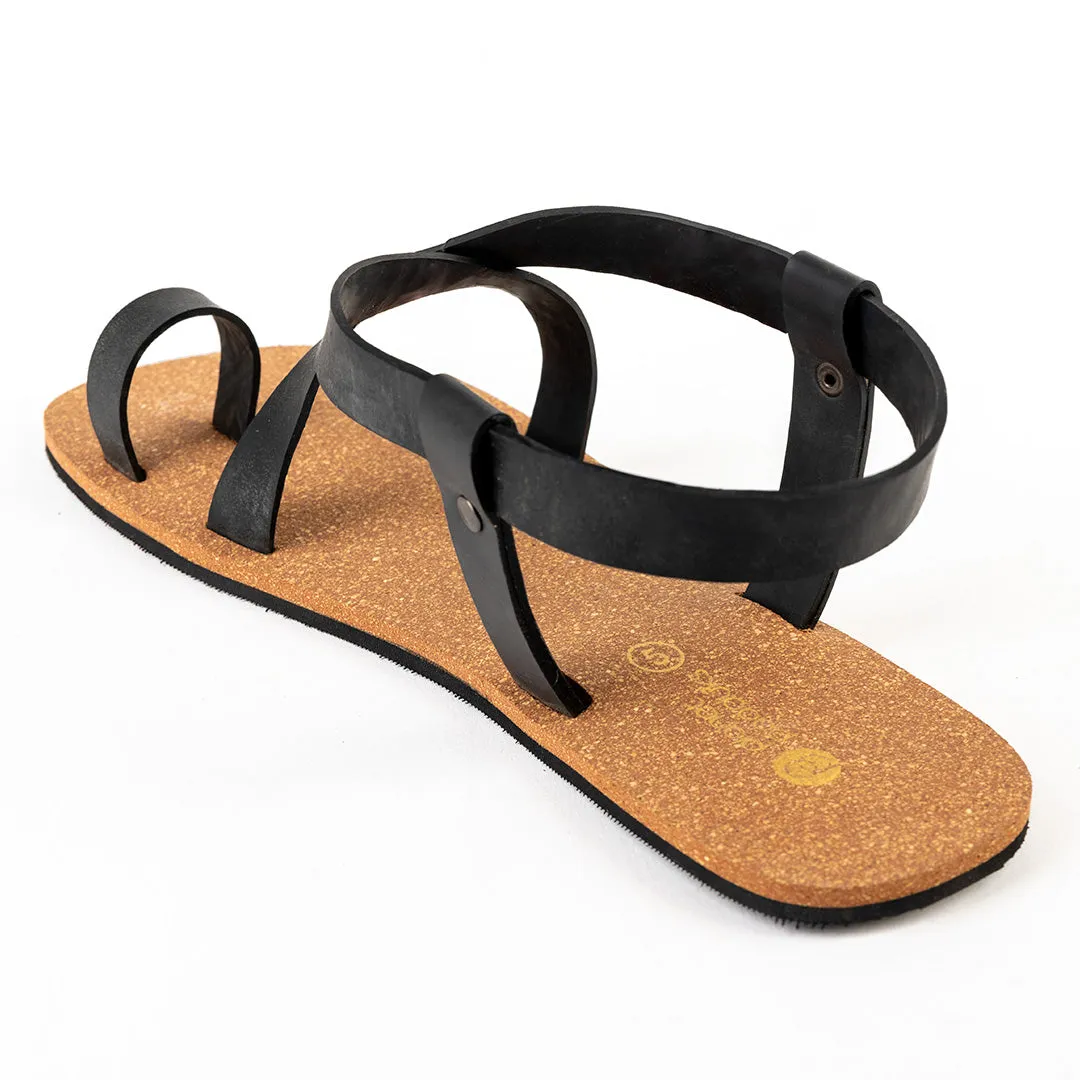 Paaduks Sko Slingback Brown Cork Sandals for Women