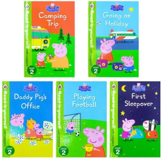 Peppa Pig Read It Yourself (Level 2) by Ladybird: 5 Books Collection Box Set - Ages 4  - Hardback