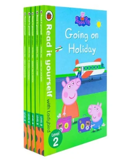 Peppa Pig Read It Yourself (Level 2) by Ladybird: 5 Books Collection Box Set - Ages 4  - Hardback