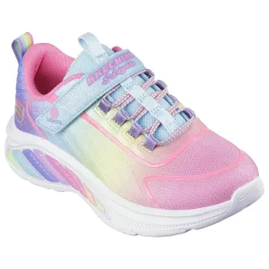 Skechers Girls Trainer S Lights Rainbow Cruisers Turquoise/Multi