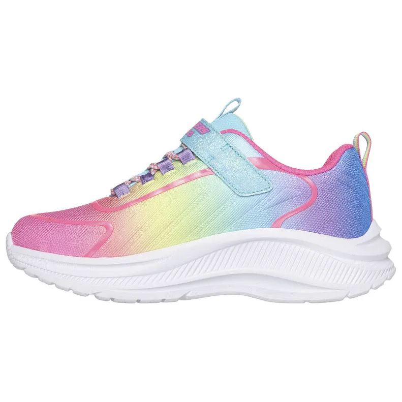 Skechers Girls Trainer S Lights Rainbow Cruisers Turquoise/Multi