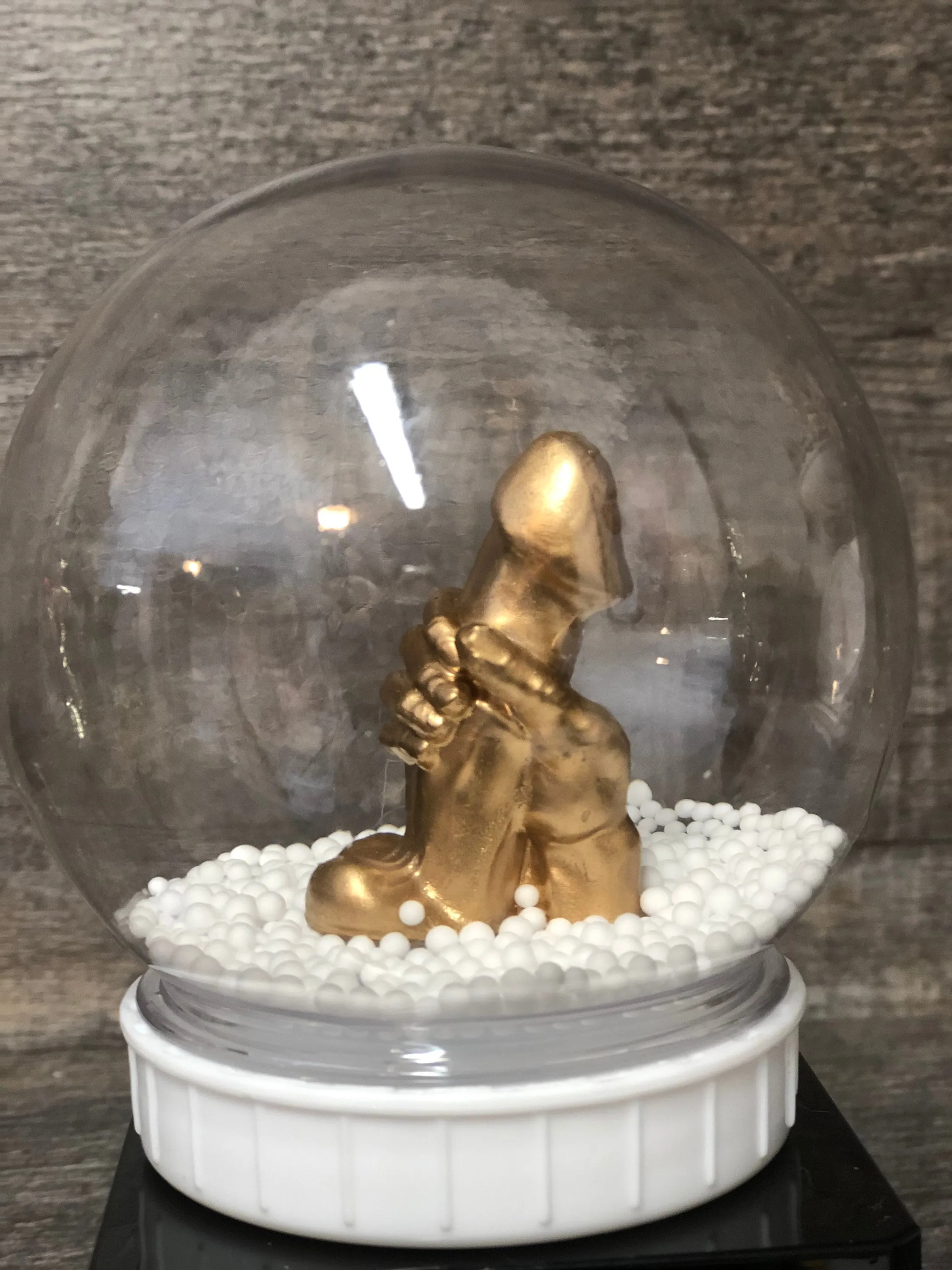 WANKER Snow Globe Funny Trophy Award You're A Dick Biggest Wanker Trophy Adult Humor FFL LOSER Trophy Secret Santa Funny Gag Gift Penis