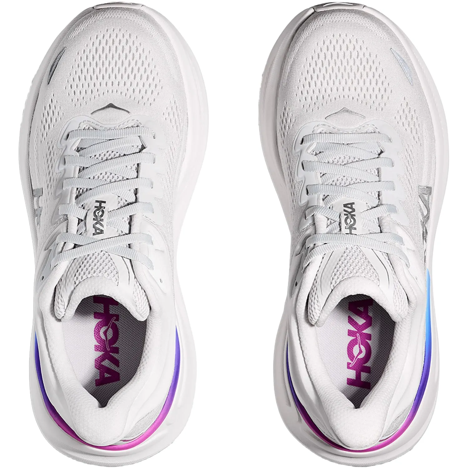 Women's Hoka Bondi 9 Cosmic Grey/White Mesh